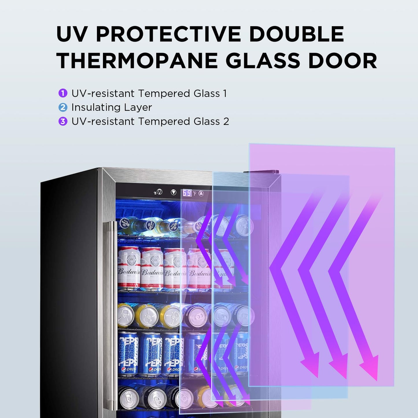 Electactic Wine & Beverage Refrigerator 4.5 Cu Ft Silver